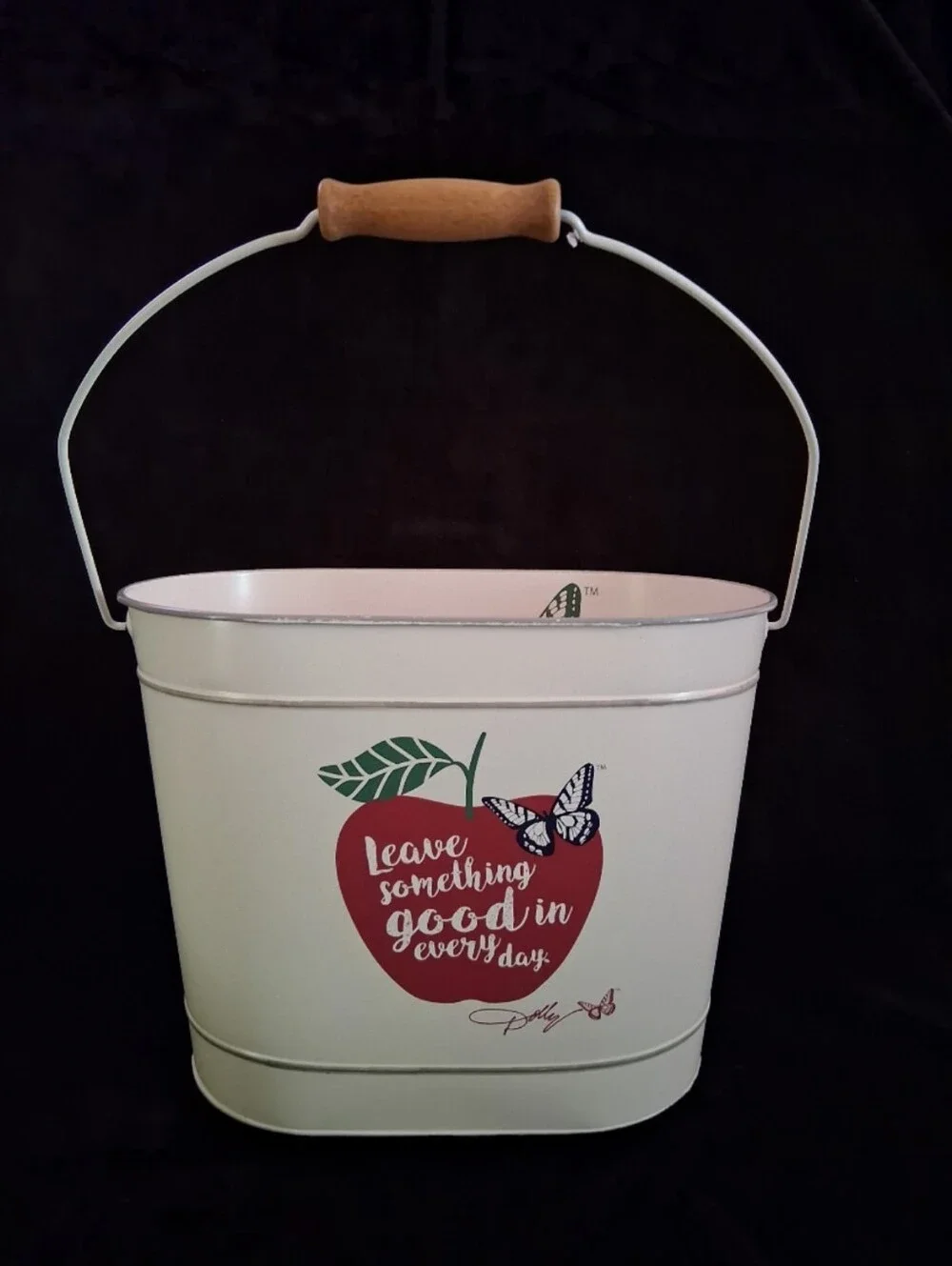 Dolly Parton Metal Apple Bucket Pail Basket